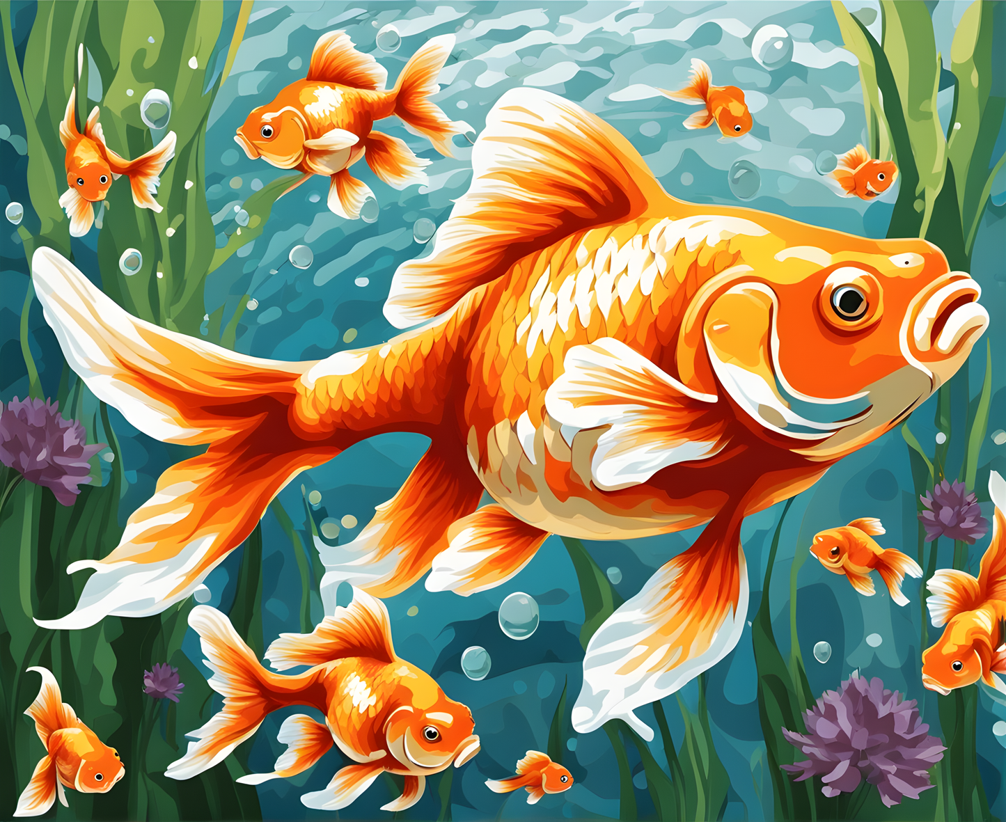 Street Art Collection OD (43) - a Goldfish - Van-Go Paint-By-Number Kit