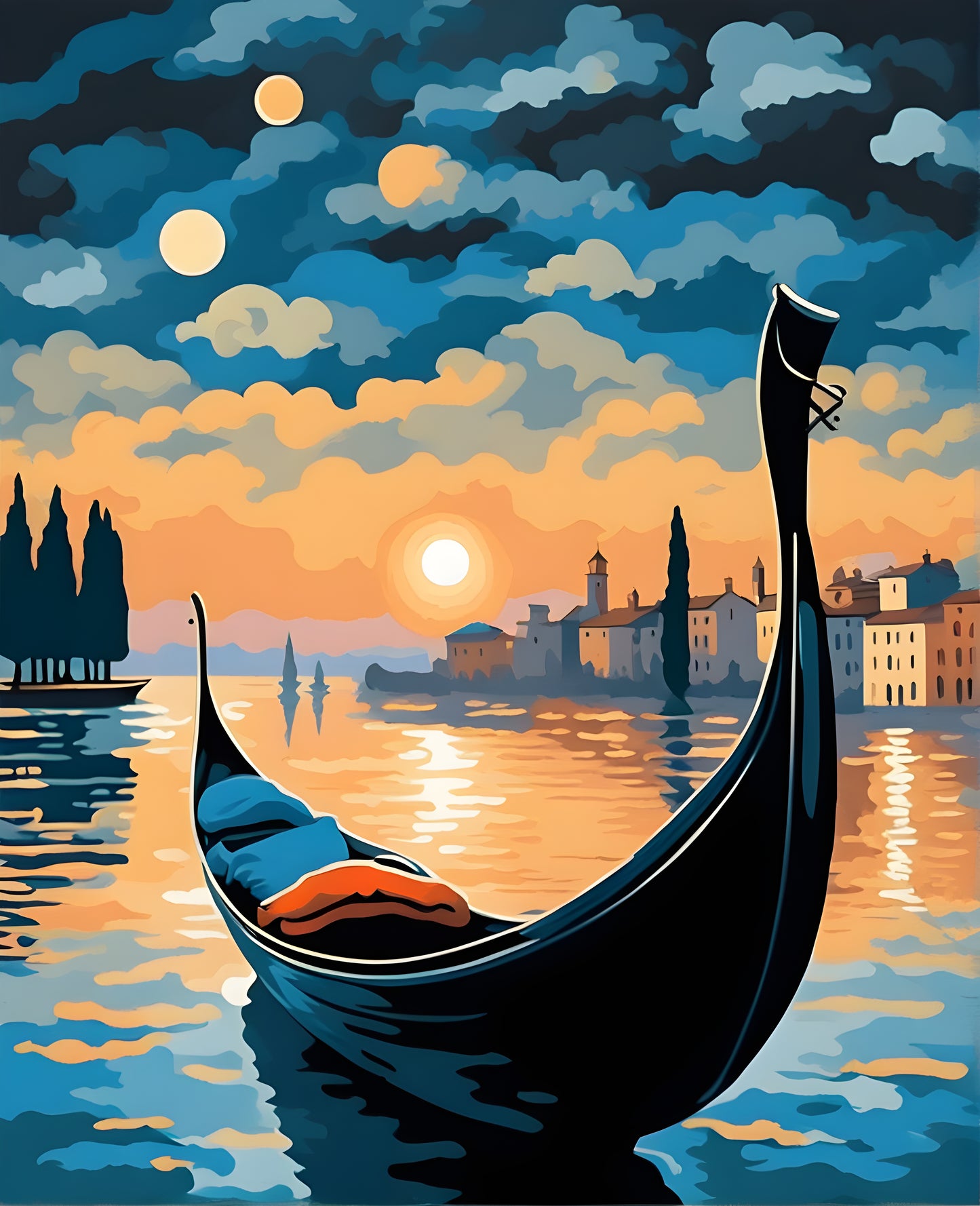 Gondola Night (2) - Van-Go Paint-By-Number Kit