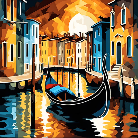 Gondola Night (4) - Van-Go Paint-By-Number Kit