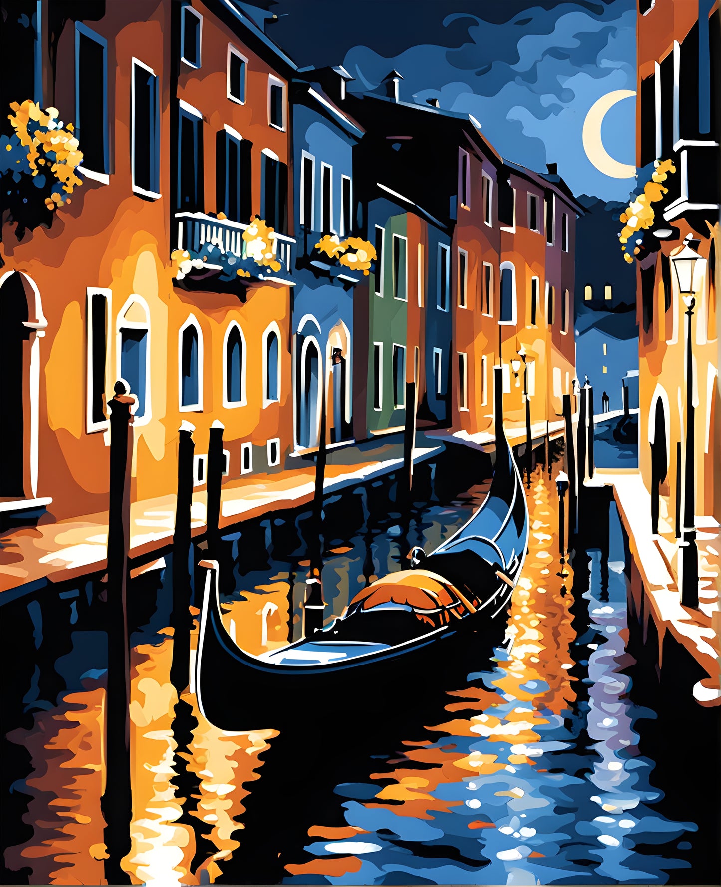 Gondola Night (1) - Van-Go Paint-By-Number Kit