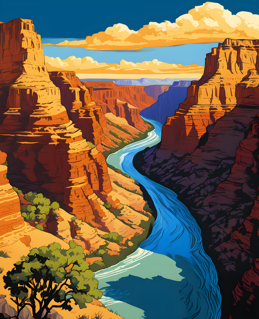 Grand Canyon Colorado River PD (1) - Van-Go Paint-By-Number Kit