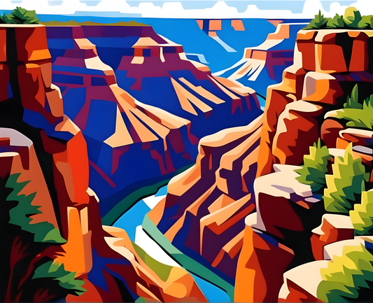 National Parks Collection PD (55) - Grand Canyon Park, USA - Paint-By-Number Kit