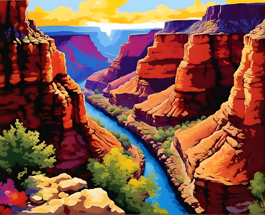 National Parks Collection PD (54) - Grand Canyon Park, USA - Paint-By-Number Kit
