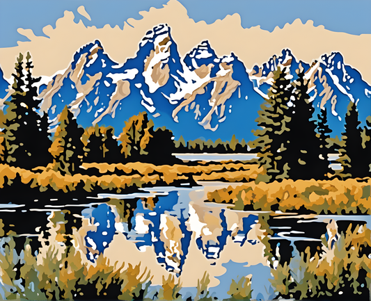Amazing Places OD (87) - Grand Teton National Park, Wyoming - Van-Go Paint-By-Number Kit