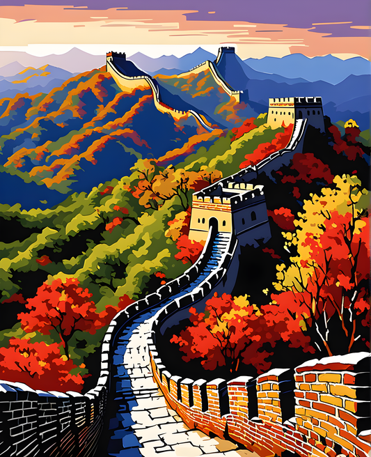 China Collection PD (15) - Great Wall of China - Van-Go Paint-By-Number Kit