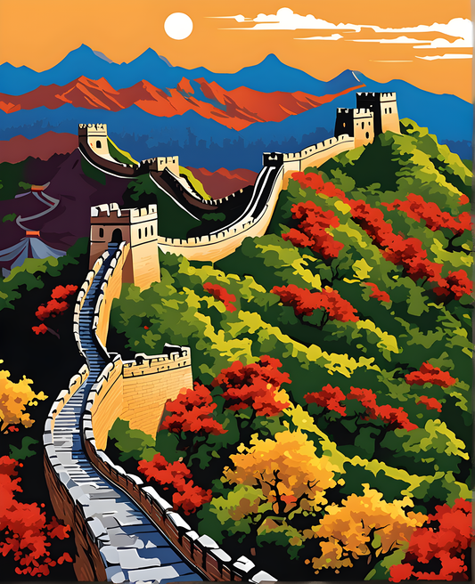 China Collection PD (14) - Great Wall of China - Van-Go Paint-By-Number Kit