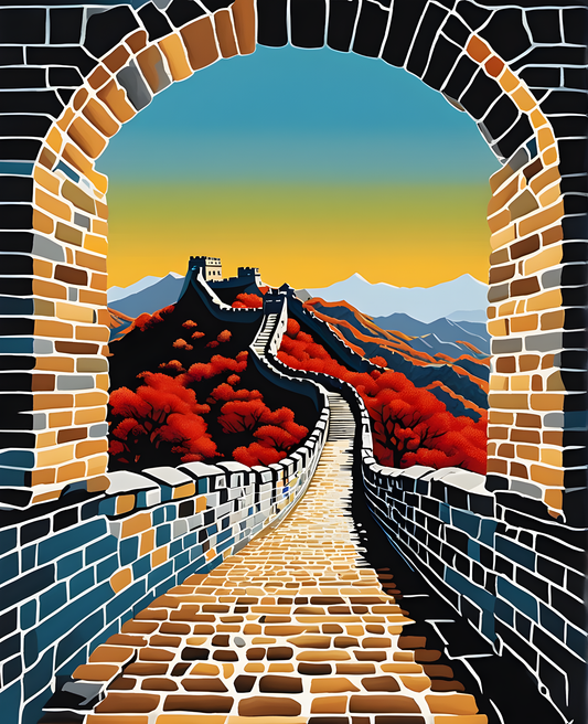 China Collection PD (19) - Great Wall of China - Van-Go Paint-By-Number Kit