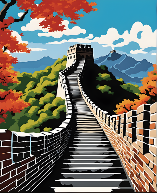 China Collection PD (17) - Great Wall of China - Van-Go Paint-By-Number Kit
