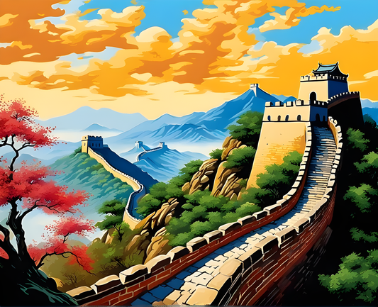 China Collection PD (11) - Great Wall of China - Van-Go Paint-By-Number Kit