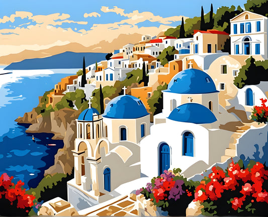 Greece - Fiskardos - Van-Go Paint-By-Number Kit