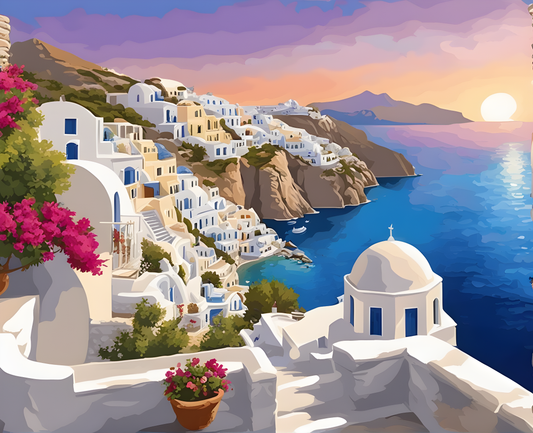 Amazing Places OD (397) - Greek islands - Van-Go Paint-By-Number Kit