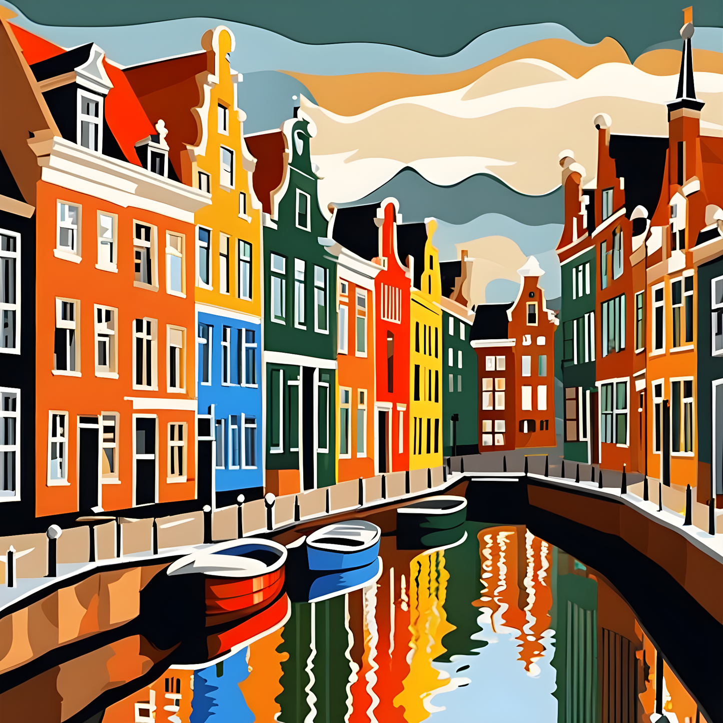 Groningen, Netherlands (1) - Van-Go Paint-By-Number Kit