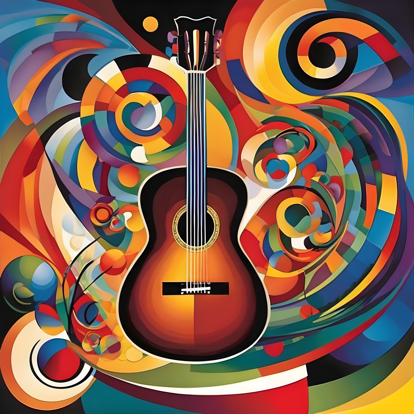 Guitar Illusions (2) PD - Van-Go Paint-By-Number