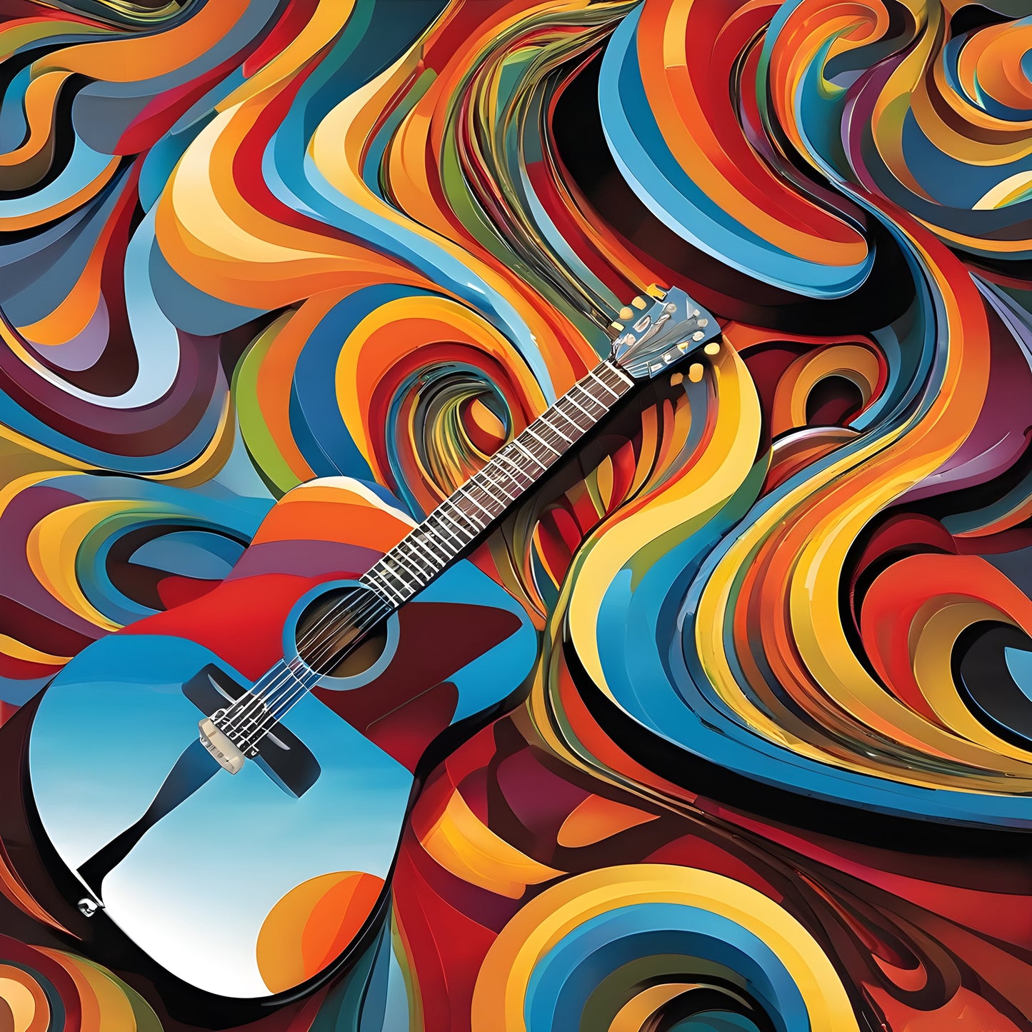 Guitar Illusions (3) PD - Van-Go Paint-By-Number