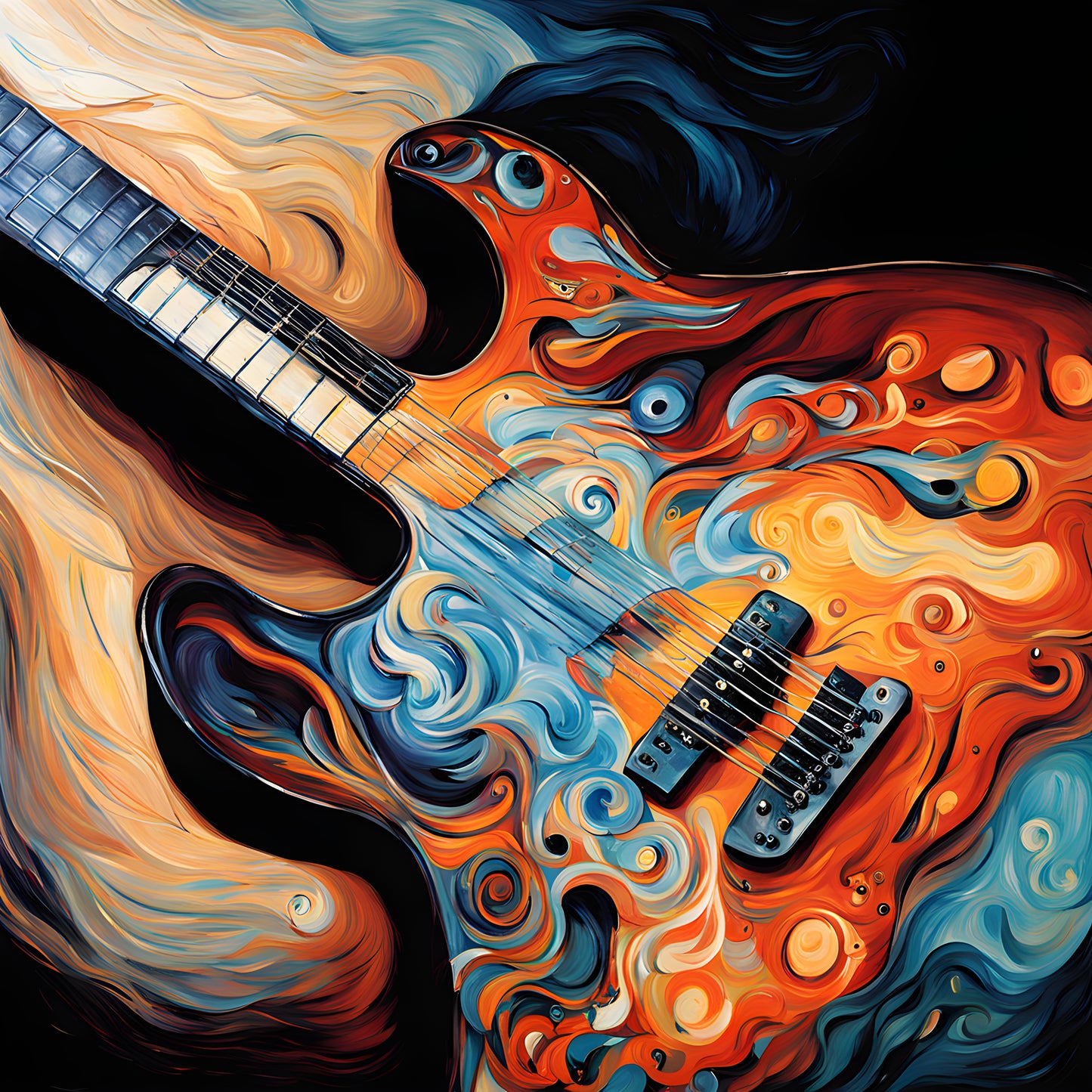 Guitar Illusions (4) - Van-Go Paint-By-Number