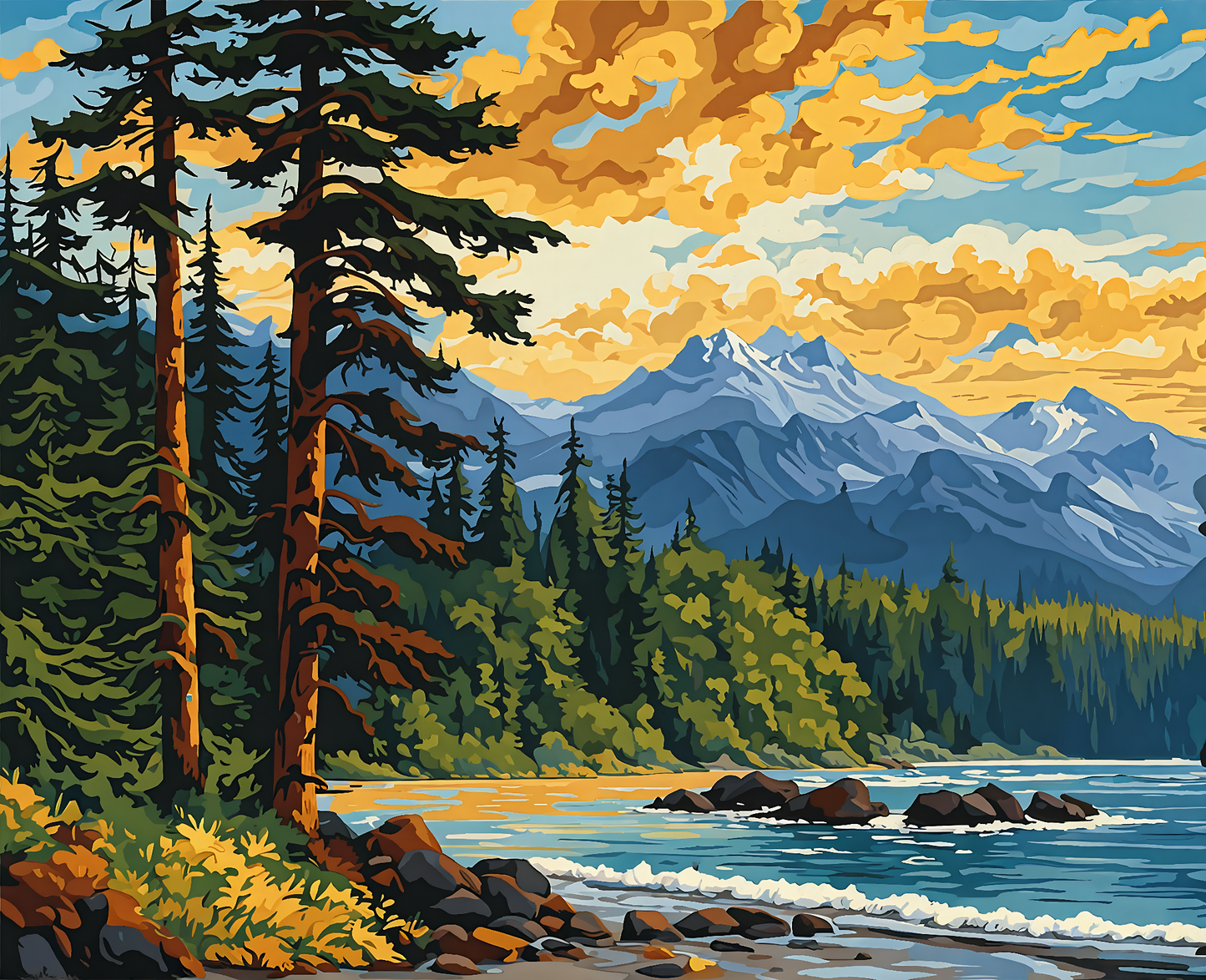 Canada Collection - Haida Gwaii, British Columbia (32) - Van-Go Paint-By-Number Kit