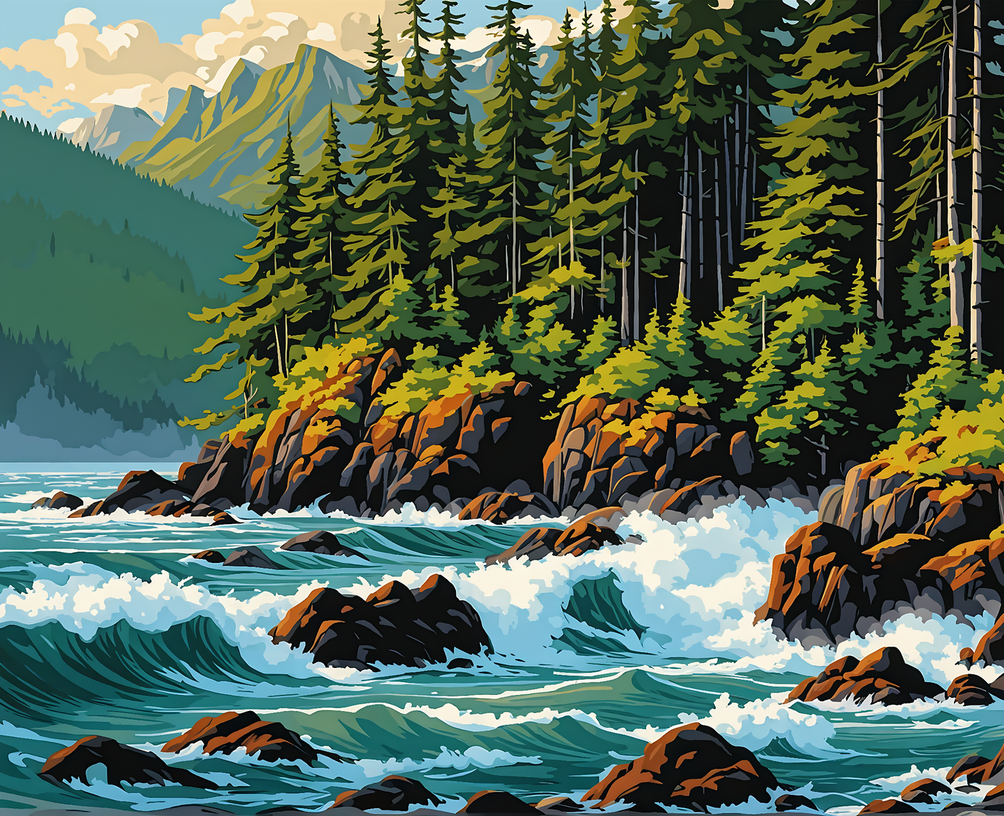 Canada Collection - Haida Gwaii, British Columbia (36) - Van-Go Paint-By-Number Kit