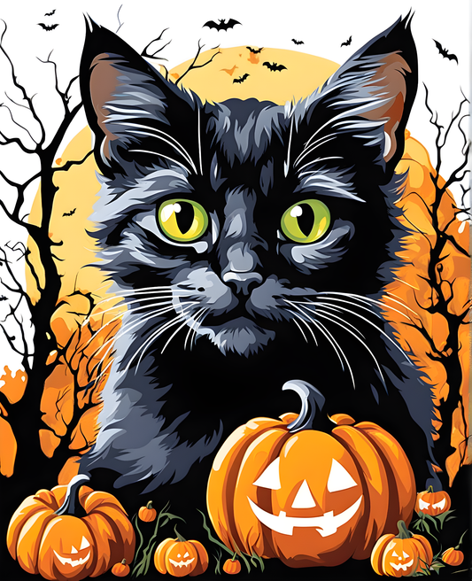 Halloween Cat (12) - Van-Go Paint-By-Number Kit