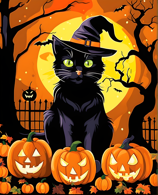 Halloween Cat (2) - Van-Go Paint-By-Number Kit