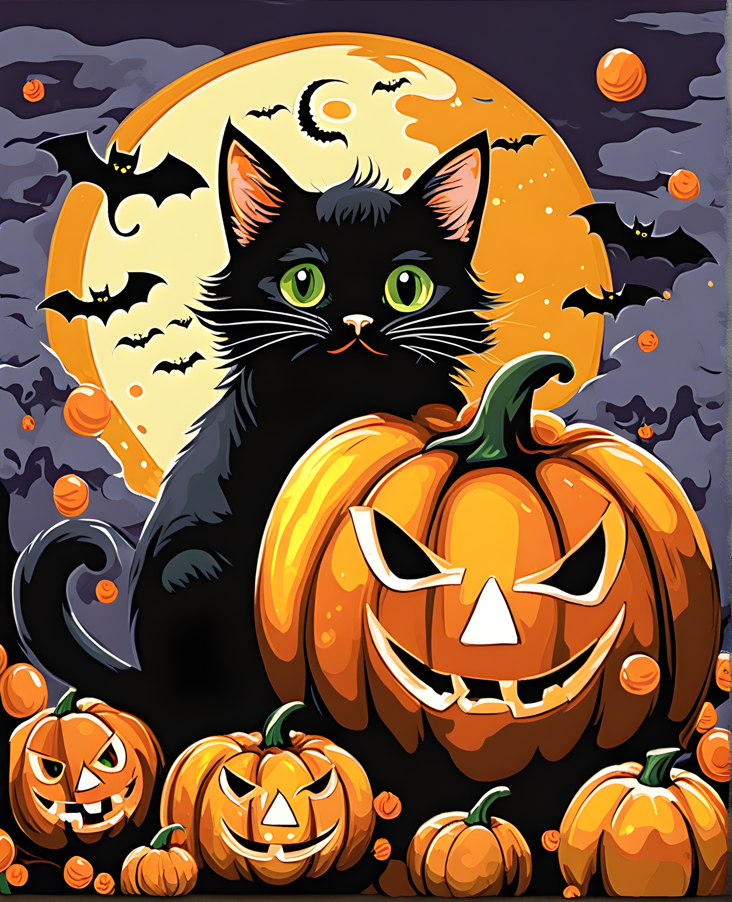 Halloween Cat (3) - Van-Go Paint-By-Number Kit