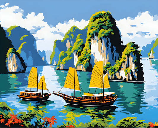 Amazing Places OD (94) - Halong Bay, Vietnam - Van-Go Paint-By-Number Kit