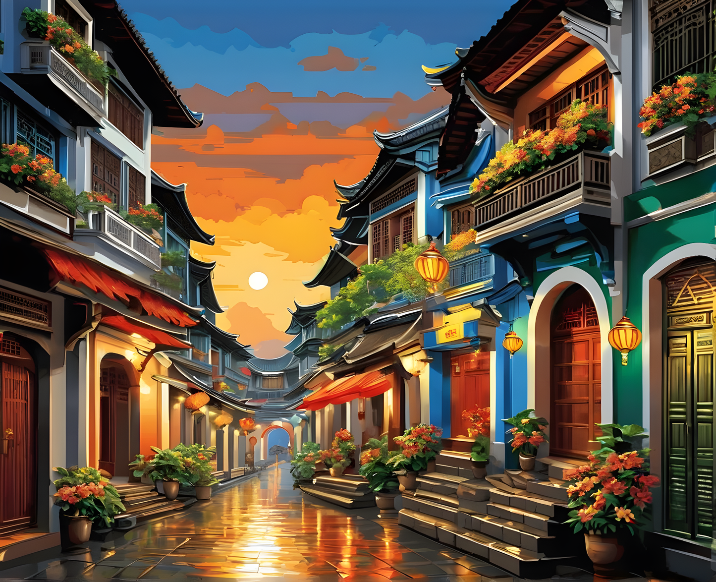 Hanoi Old Town PD (2) - Van-Go Paint-By-Number Kit