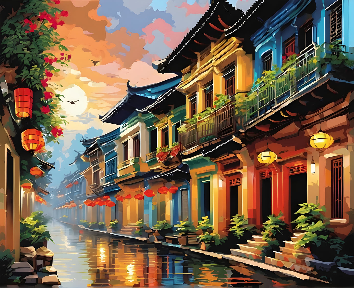 Hanoi Old Town PD (1) - Van-Go Paint-By-Number Kit