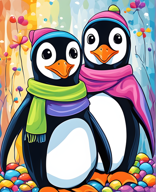 Penguins (2) - Van-Go Paint-By-Number Kit