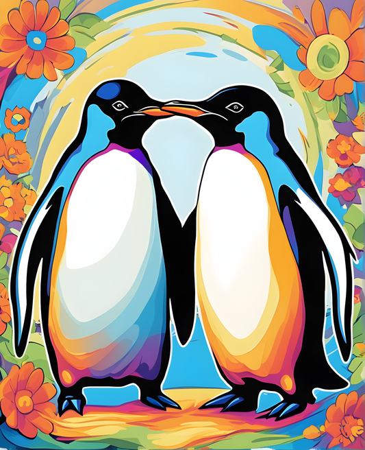 Penguins (1) - Van-Go Paint-By-Number Kit