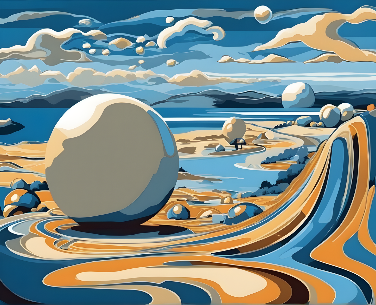 Harmony in Blue (2) - Van-Go Paint-By-Number Kit