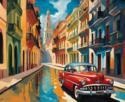 Cuba Collection (16) - Vintage Havana - Van-Go Paint-By-Number Kit