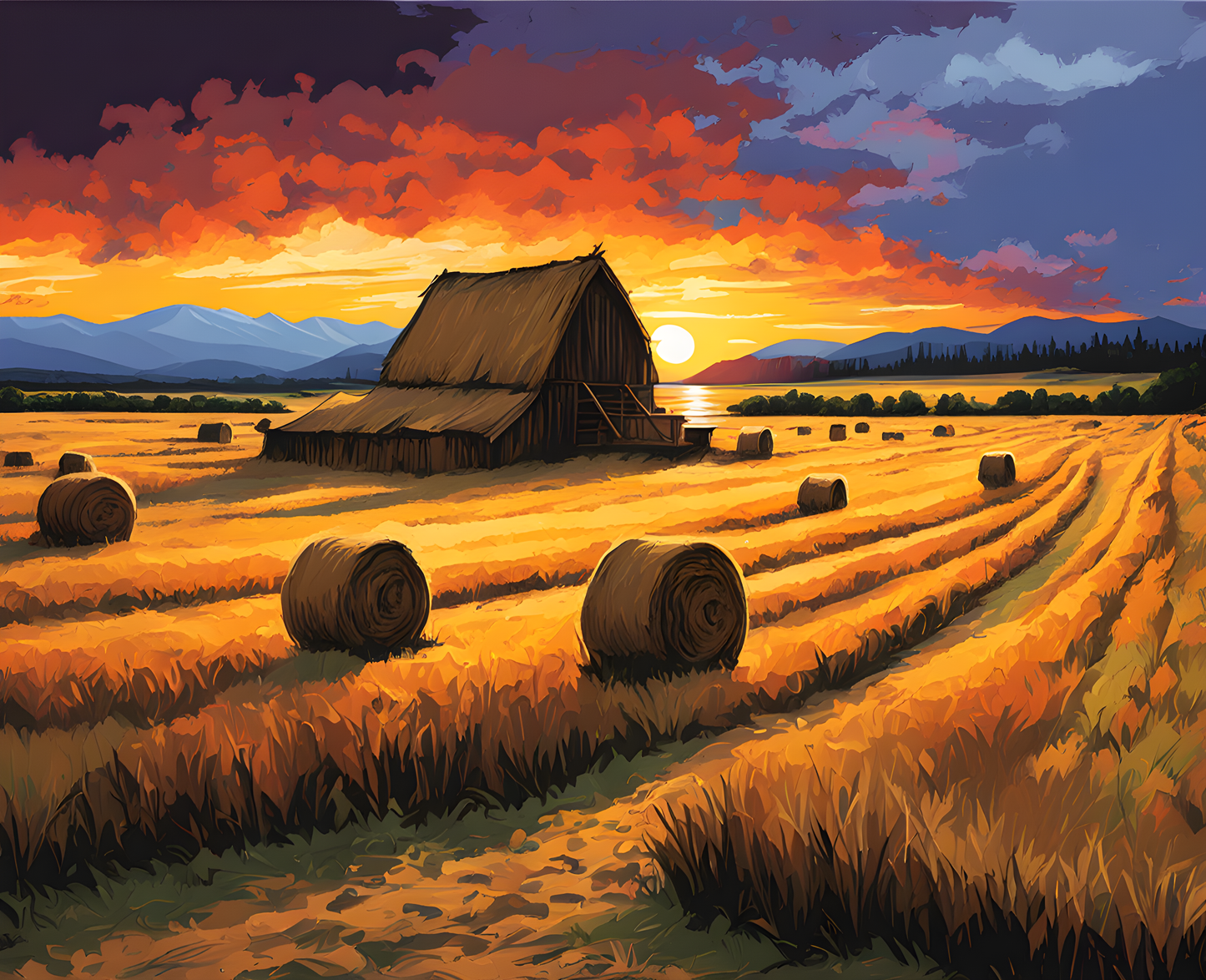Haystacks PD (2) - Van-Go Paint-By-Number Kit
