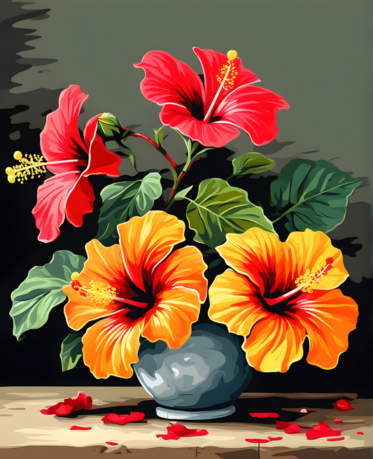 Hibiscus - Van-Go Paint-By-Number Kit