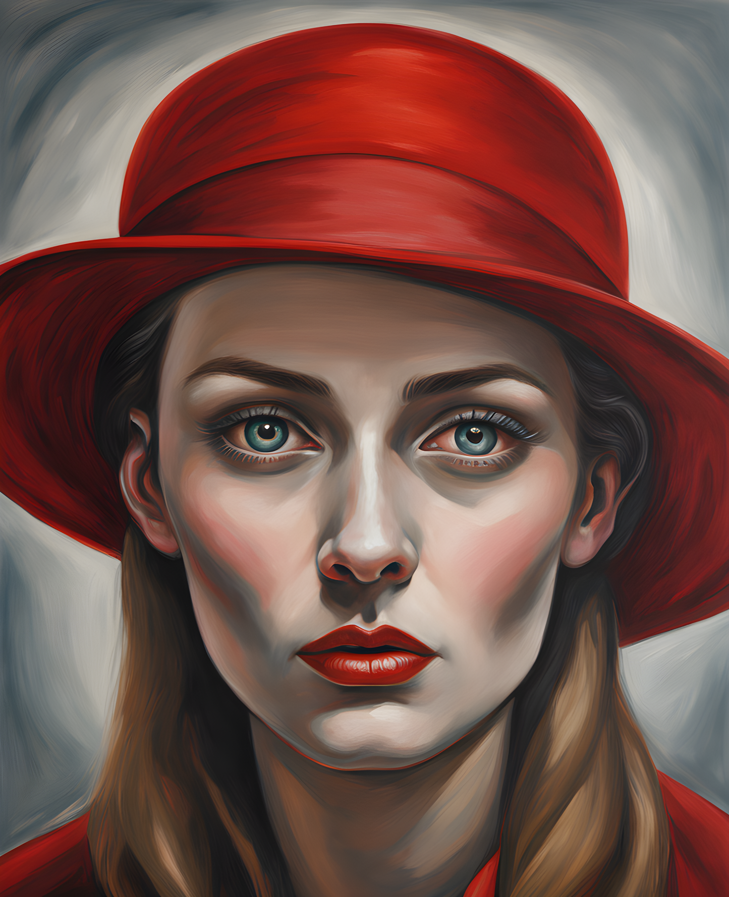 Lady with a Red Hat PD (8) - Van-Go Paint-By-Number Kit