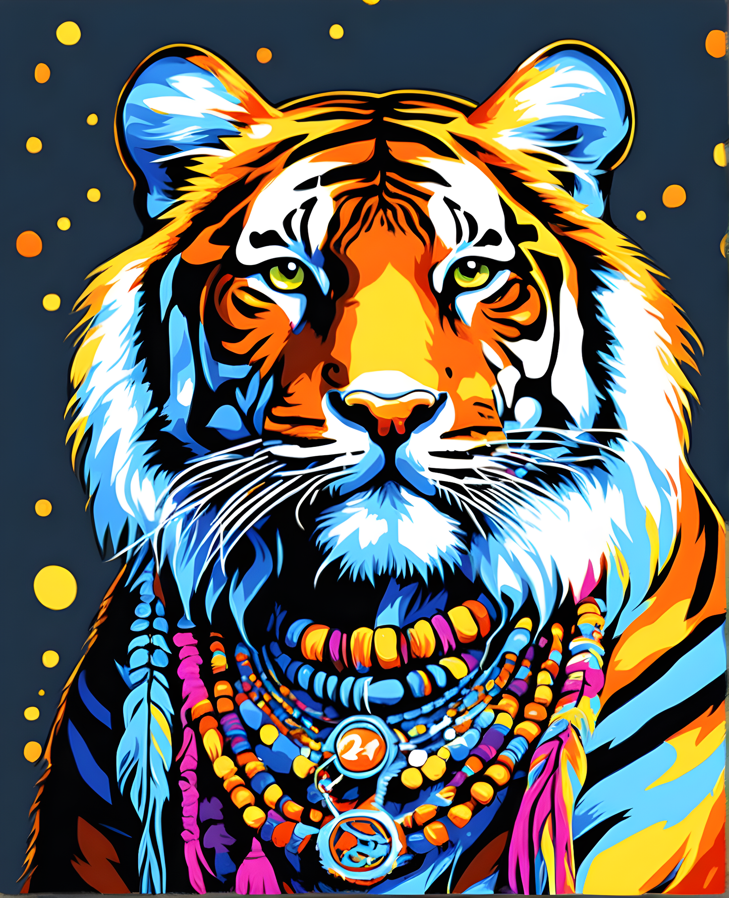 Hippie Tiger - Van-Go Paint-By-Number Kit