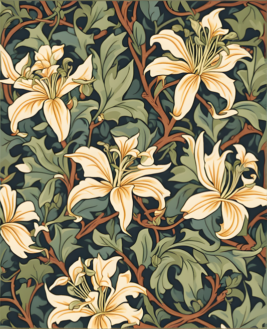 William Morris Collection PD (33) - Honeysuckle - Van-Go Paint-By-Number Kit