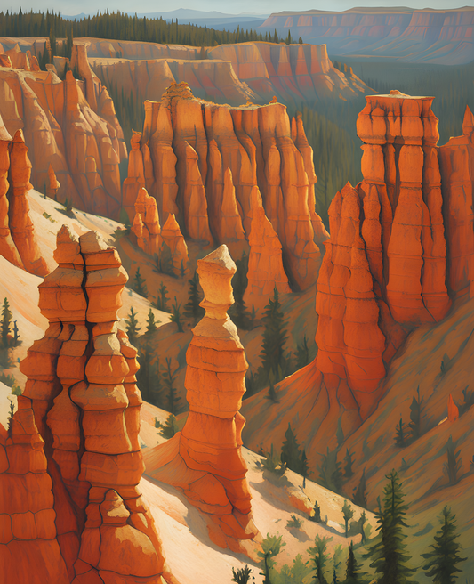 USA Great Places (22) - Hoodoo Haven, Bryce Canyon - Van-Go Paint-By-Number Kit