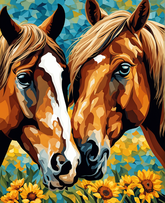 Horse Couple PD (1) - Van-Go Paint-By-Number Kit