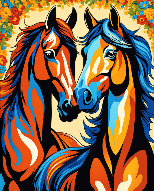 Horse Couple PD (2) - Van-Go Paint-By-Number Kit