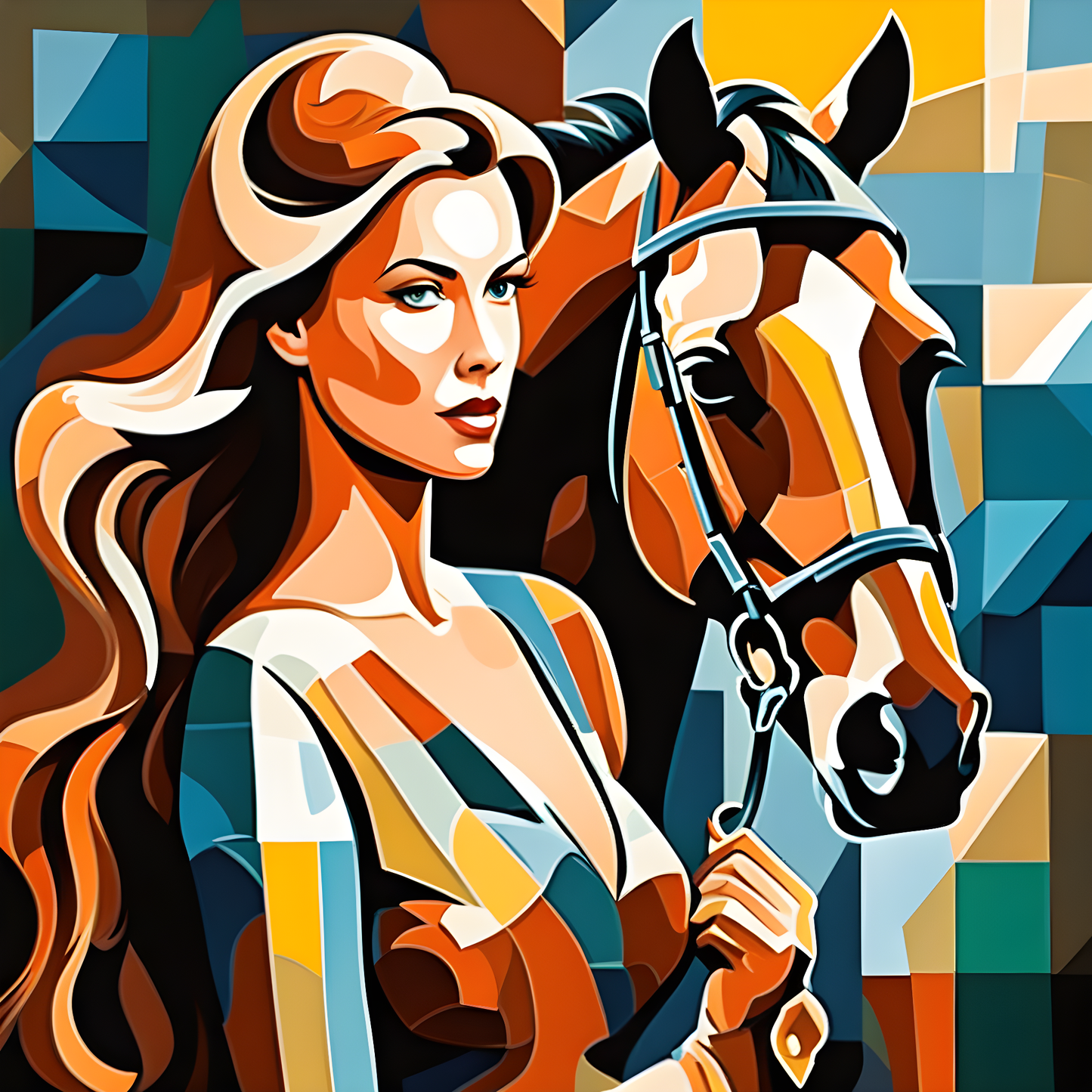 Horsewoman (2) - Van-Go Paint-By-Number Kit