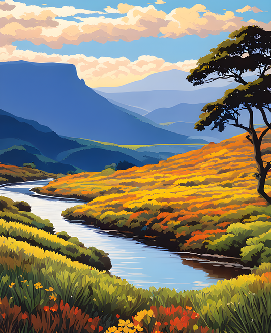 Sri Lanka Collection PD (14) - Horton Plains National Park -  Van-Go Paint-By-Number Kit