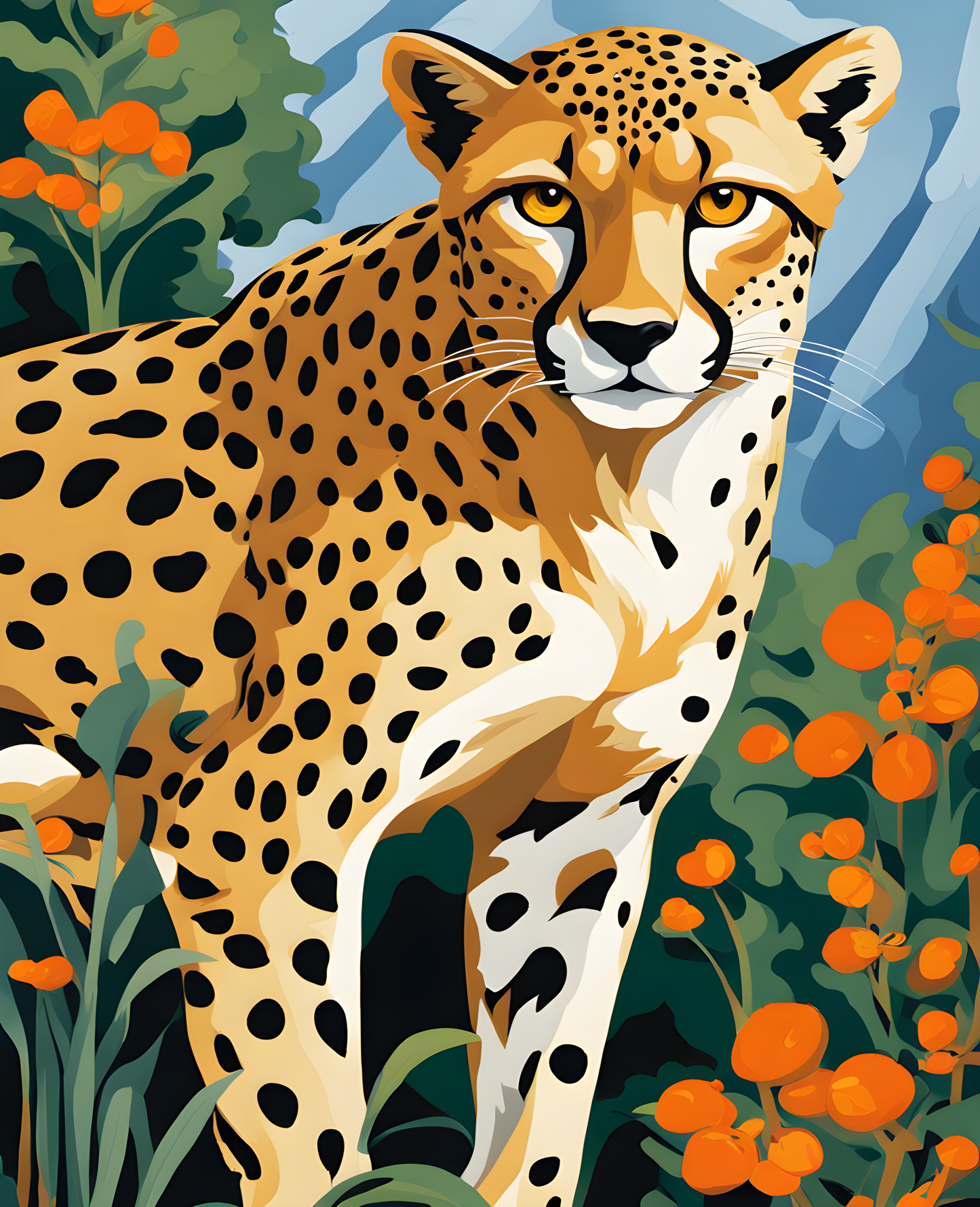 Hunting Cheetah PD (6) - Van-Go Paint-By-Number Kit