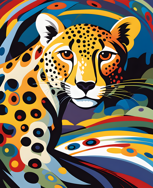 Hunting Cheetah PD (14) - Van-Go Paint-By-Number Kit