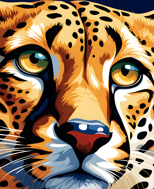 Cheetah Face PD (1) - Van-Go Paint-By-Number Kit