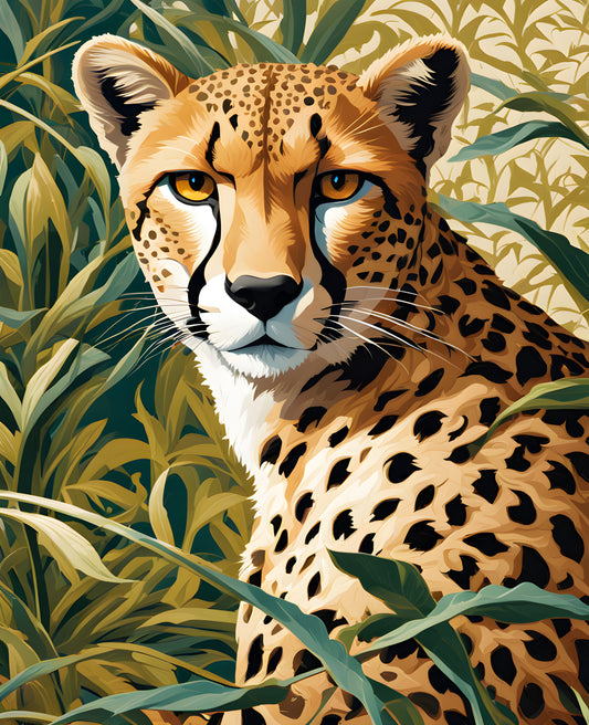 Hunting Cheetah PD (11) - Van-Go Paint-By-Number Kit