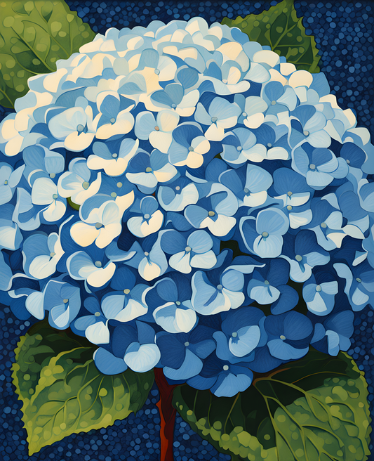 Exotic Flowers Collection (71) - Hydrangea Flower - Van-Go Paint-By-Number Kit