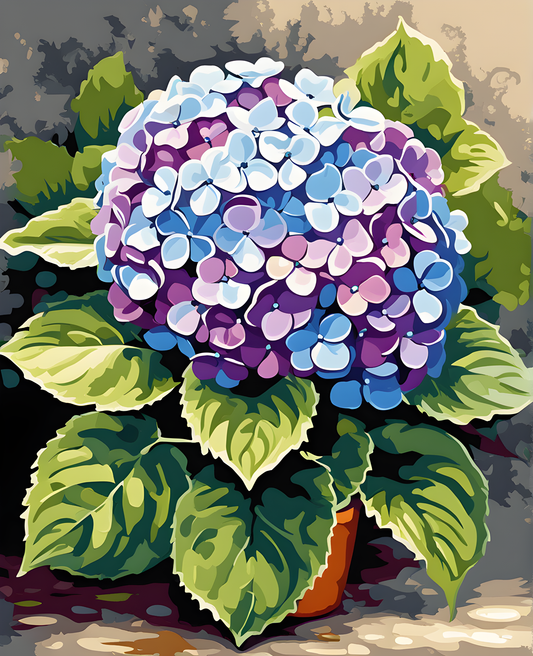 Flowers Collection OD (1) - Hydrangea - Van-Go Paint-By-Number Kit