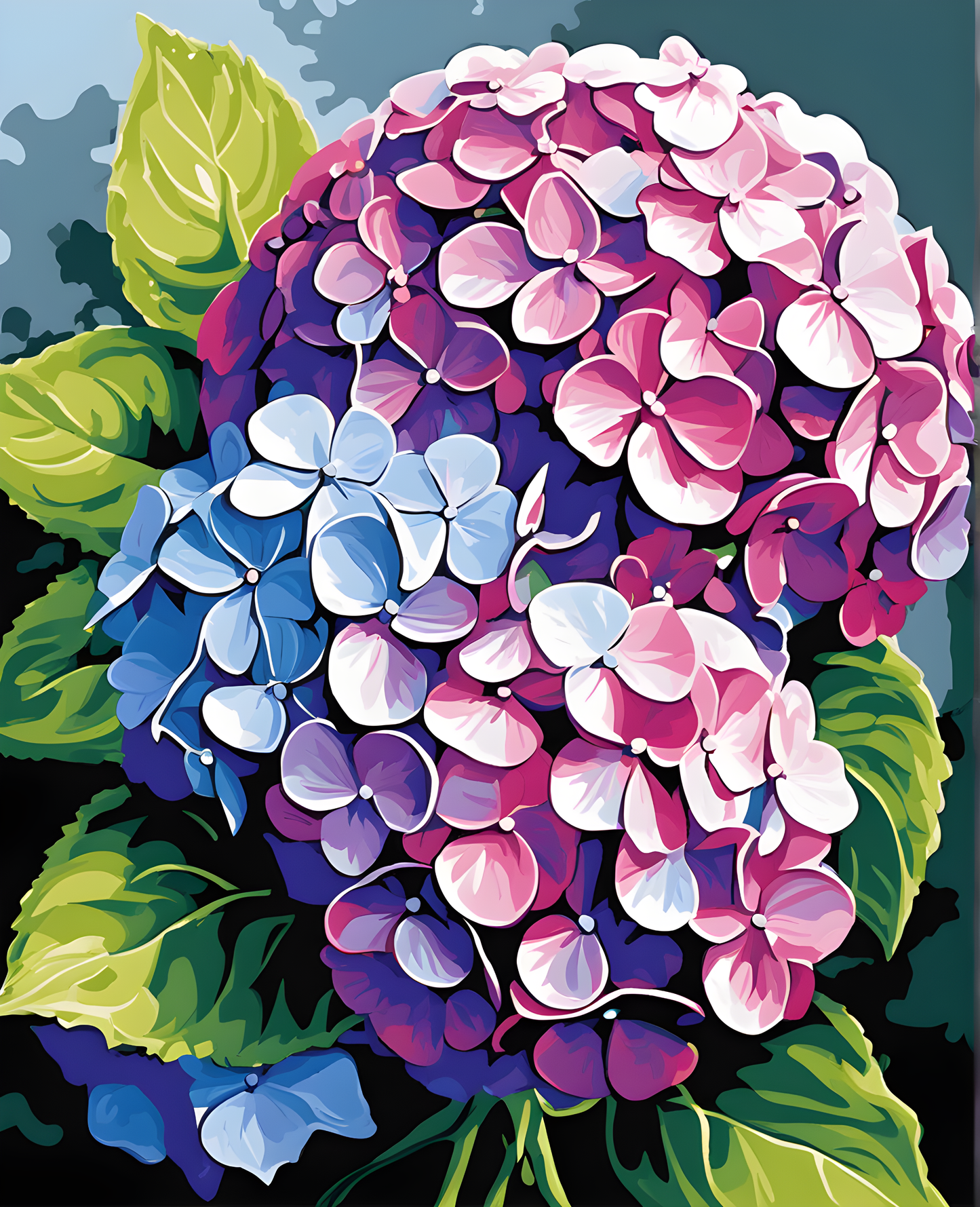Flowers Collection OD (8) - Hydrangea - Van-Go Paint-By-Number Kit