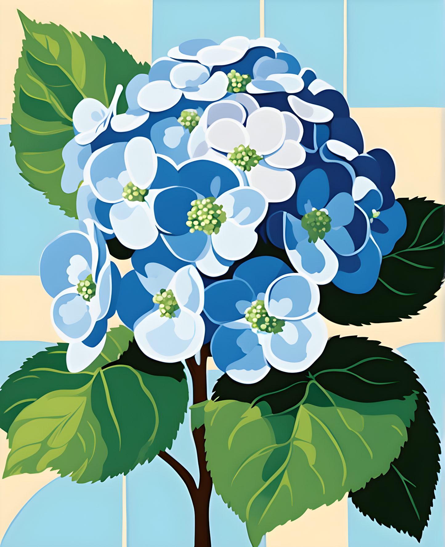Flowers Collection OD (6) - Hydrangea - Van-Go Paint-By-Number Kit