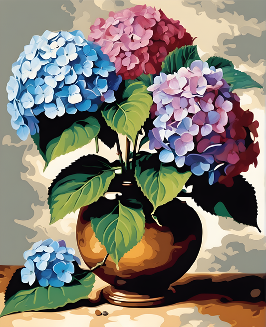 Flowers Collection OD (2) - Hydrangea - Van-Go Paint-By-Number Kit